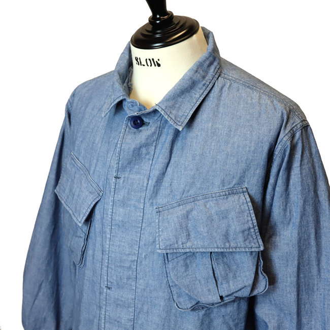 chambray fatigue jacket | SLOW – スロウ 公式ECサイト | 革製の