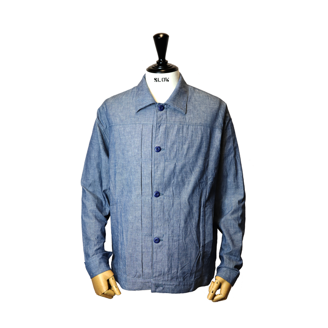 chambray fatigue jacket | SLOW – スロウ 公式ECサイト | 革製の 