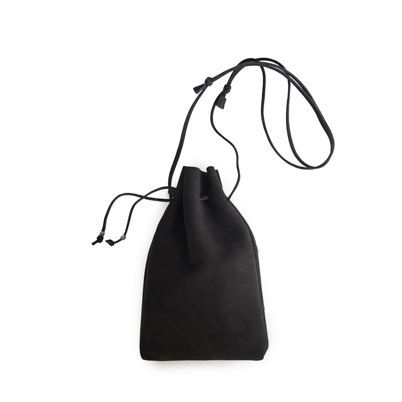 Deer Nubuck - 2Way Draw String Shoulder Bag -