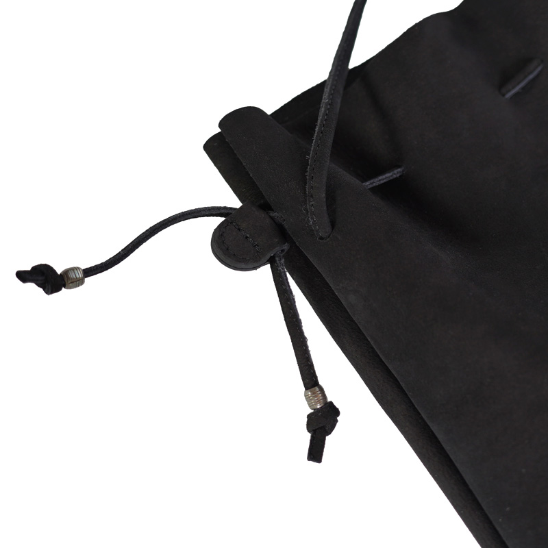 Deer Nubuck - 2Way Draw String Shoulder Bag -