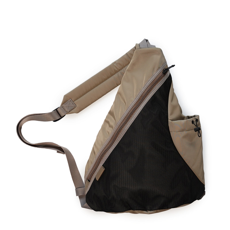 nylon triangle shoulder bag