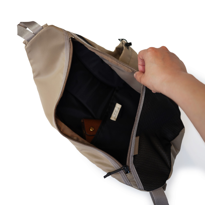 nylon triangle shoulder bag