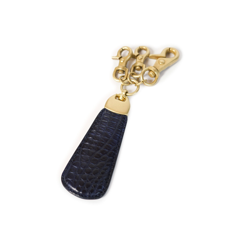 藍染め crocodile - shoe horn -