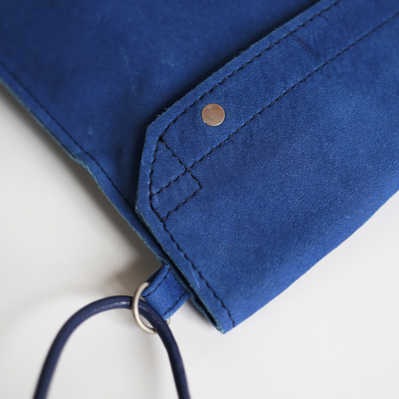 藍染め Deer Nubuck-Gasmask Shoulder Bag-