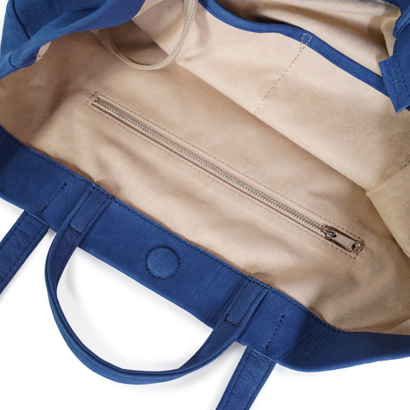 藍染め deer nubuck-2way tote bag-M