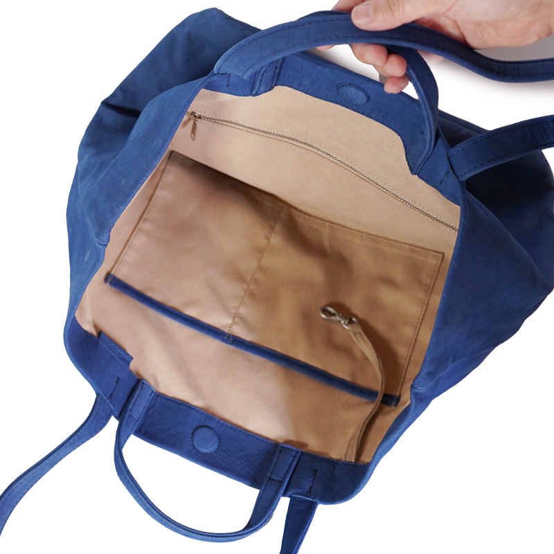 藍染め deer nubuck-2way tote bag-M