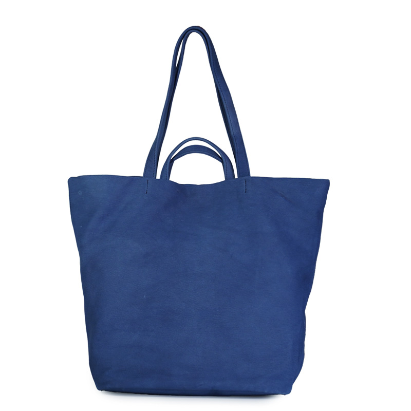 藍染め deer nubuck-2way tote bag-M