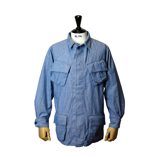 slow chambray fatigue jacket | labiela.com