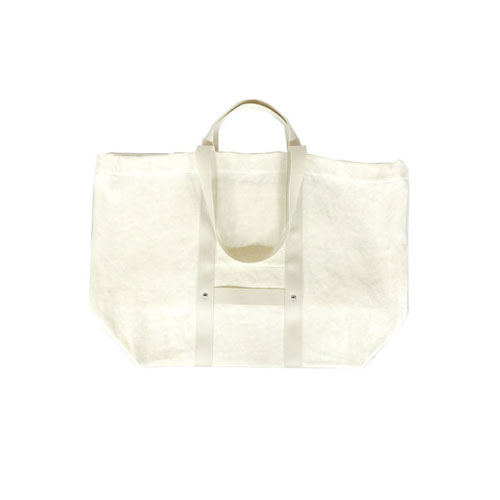 slow safilin herringbone tote bag L ブラック